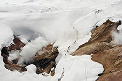 вулканическая активность в зимний период на Камчатке